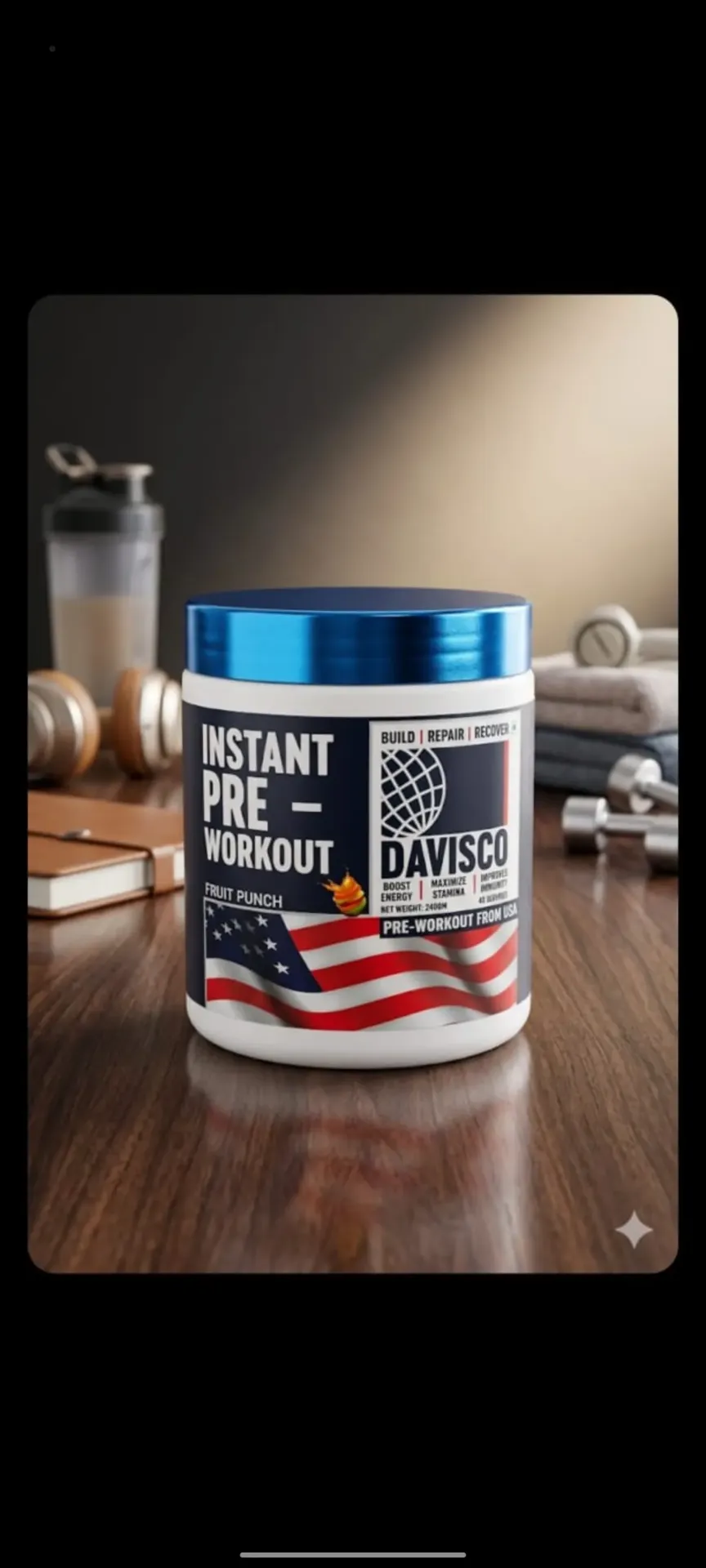 INSTANT PRE WORKOUT - 240GM (Fruit Punch)